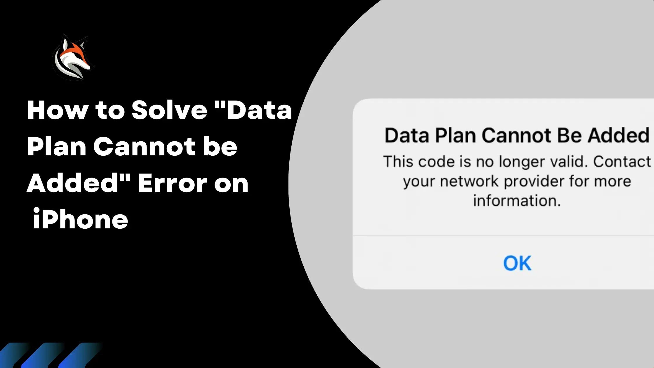 How to Solve "Data Plan Cannot be Added" Error on iPhone